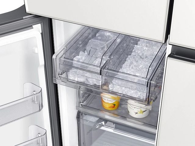 Samsung Bespoke 29.0 Cu. Ft. White Glass 4-Door Flex™ Refrigerator 5