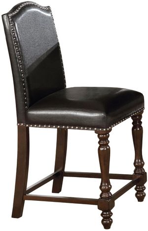 Crown Mark Langley Black/Espresso Counter Height Dining Side Chair