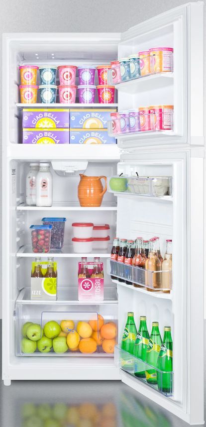 Summit® 12.9 Cu. Ft. White Counter Depth Top Freezer Refrigerator 3