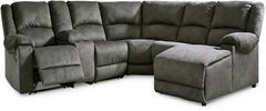 Signature Design by Ashley® Benlocke 6-Piece Flannel Right-Arm Facing Reclining Sectional with Chaise
