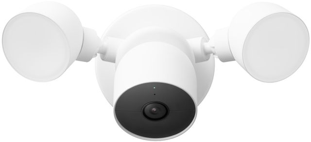Google Nest Pro White Outdoor Camera With Flood Light