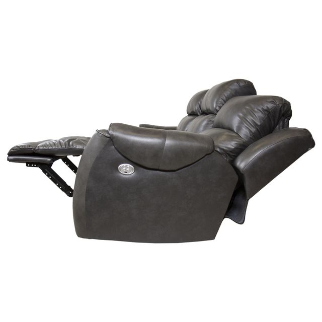 Southern Motion Valentino Slate Leather Power Reclining Sofa with Power Headrests-3