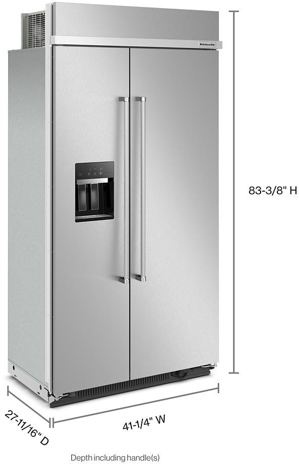 KitchenAid® 25.1 Cu. Ft. Stainless Steel with PrintShield™ Finish Counter Depth Side-by-Side Refrigerator 8