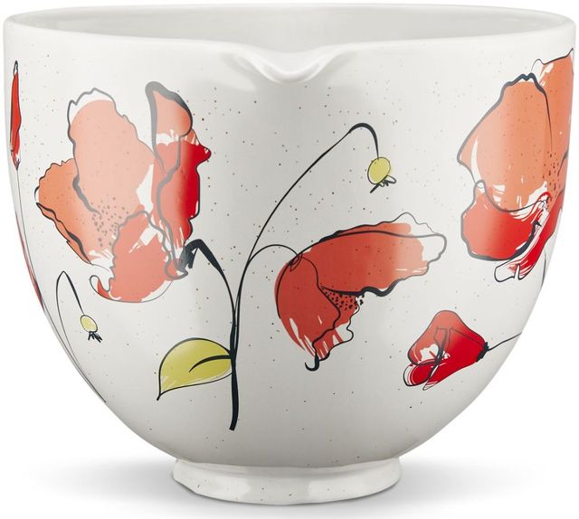 KitchenAid® 5 Quart Poppy Ceramic Bowl 1