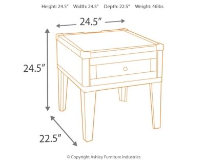 Signature Design by Ashley® Todoe Dark Gray End Table 8