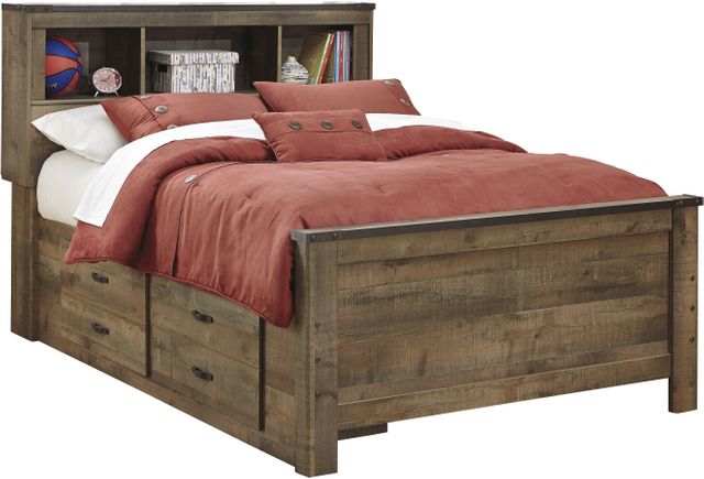Signature Design by Ashley® Trinell Brown Full Bookcase Headboard-2