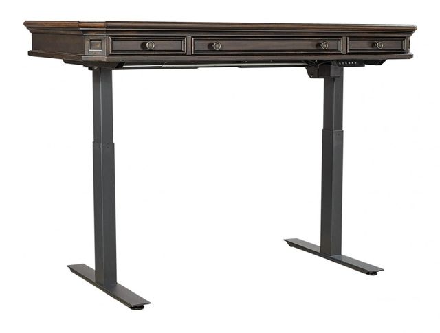 Aspenhome® Hampton 2 Piece Black Cherry 60" Adjustable Desk with Top-1