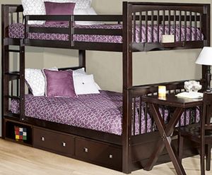 Hillsdale Furniture Pulse Chocolate Full Over Full Bunk Bed with Storage