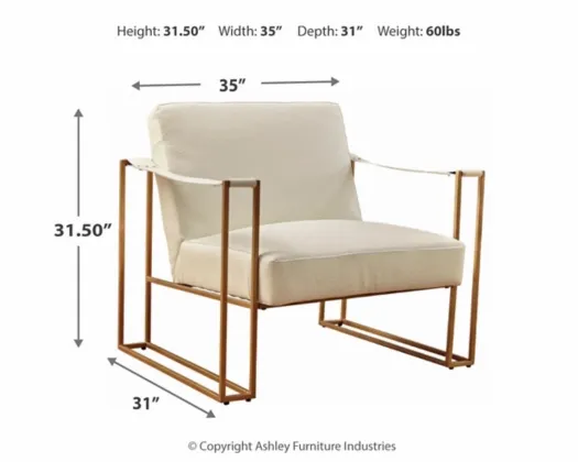 Signature Design by Ashley® Kleemore Cream Accent Chair 4