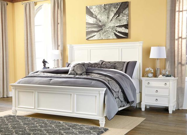 Millennium By Ashley Prentice White California King Panel Bed B672b14 Red Barn