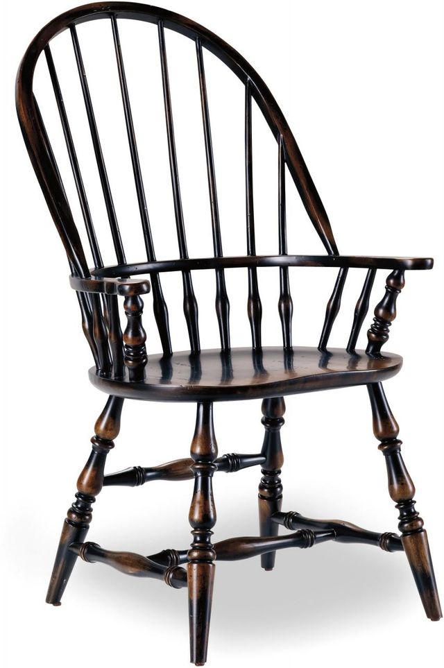 Hooker® Furniture Sanctuary Ebony Windsor Arm Chair