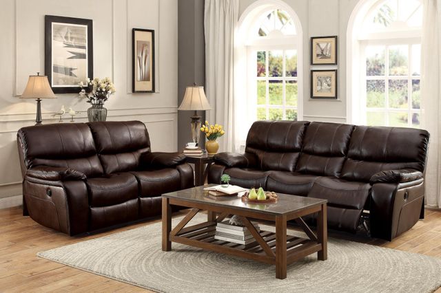 Homelegance® Pecos Power Double Reclining Dark Brown Sofa 3