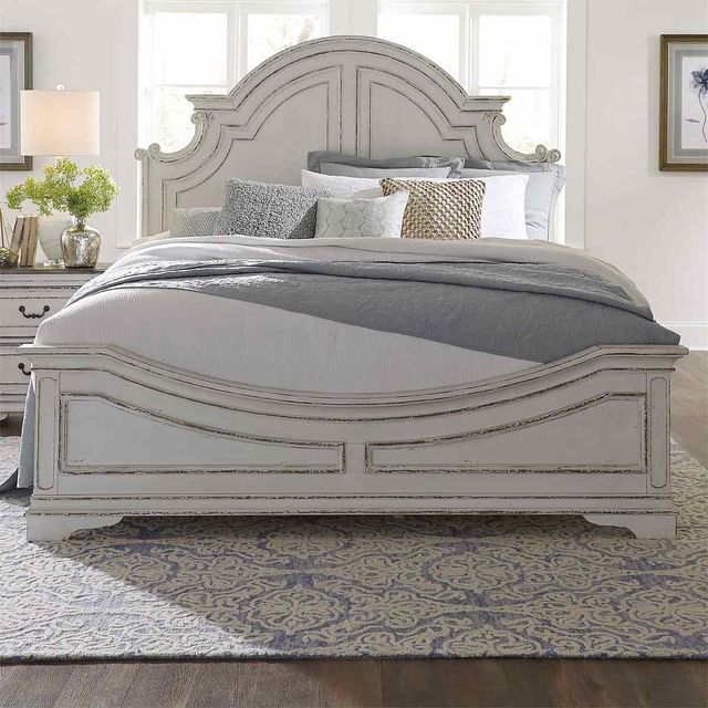 Liberty Magnolia Manor Antique White King Panel Bed 244 Br Kpb Miskelly Furniture