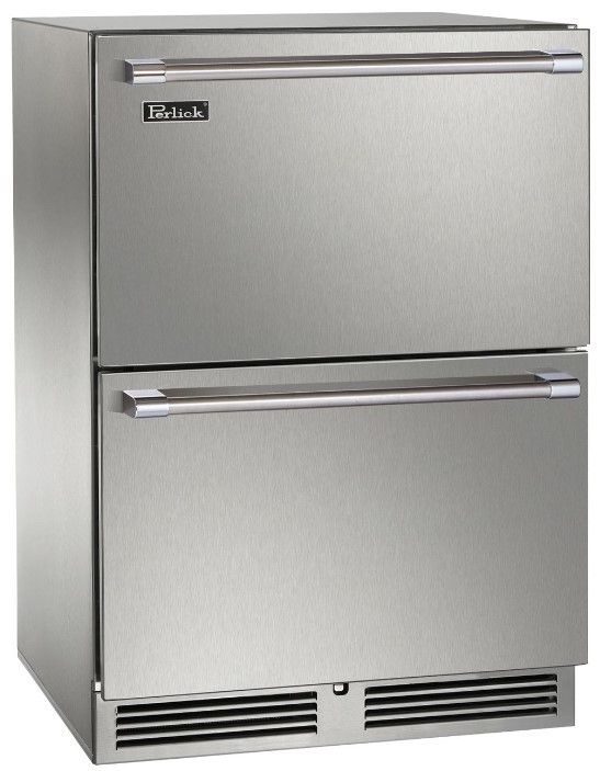 Perlick® Signature Panel Ready/Stainless Steel 24" Dual Zone Freezer-Refrigerator Drawer-2