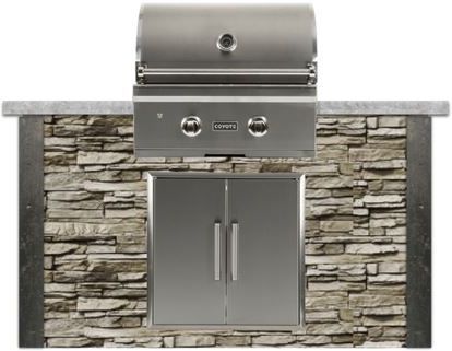 Coyote Outdoor Living 5' Stone Gray Grill Island-RTAC-G5-SG-0