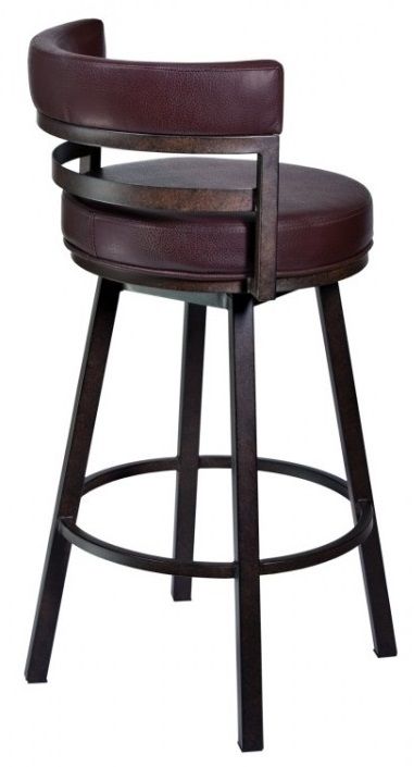 Armen Living Madrid Brown 26" Counter Height Stool-1
