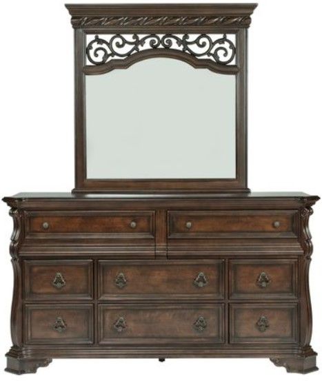 Liberty Arbor Place Brownstone Dresser and Mirror-1
