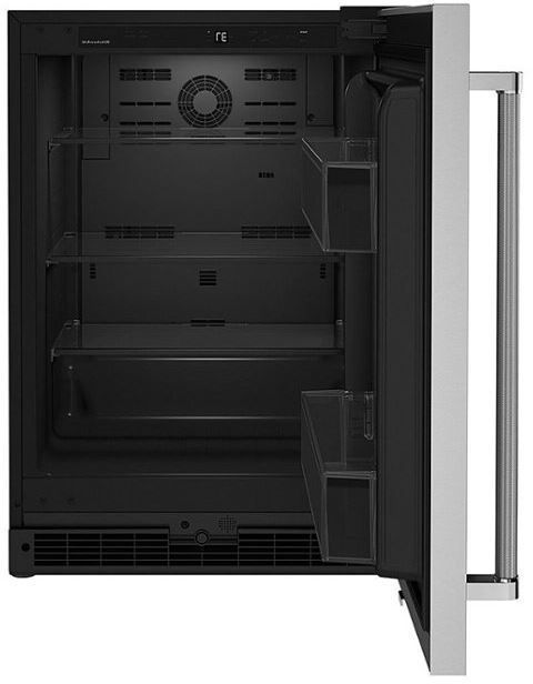 KitchenAid® 5.0 Cu. Ft. Black Stainless Steel Under the Counter Refrigerator 1