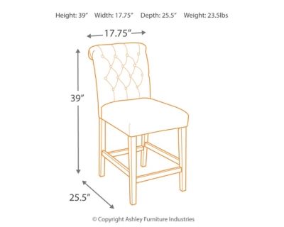 Signature Design by Ashley® Tripton Graphite Counter Height Stool 2