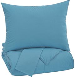 Signature Design by Ashley® Plainfield 3-Piece Aqua Full Comforter Set