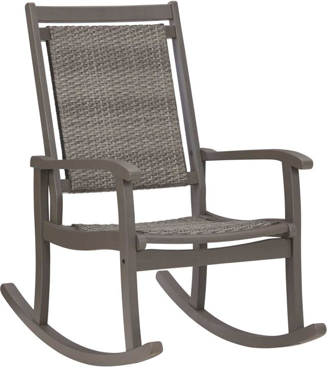 Signature Design by Ashley® Emani Brown/Natural Rocking Chair 8
