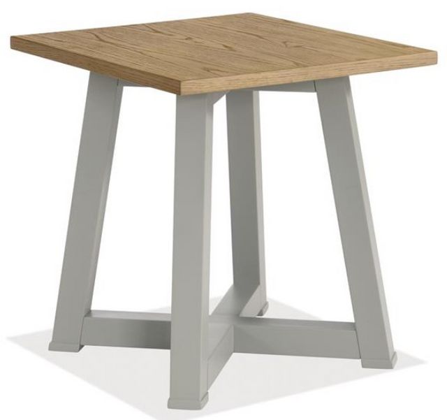 Riverside Furniture Beaufort Gray Skies/Timeless Oak End Table