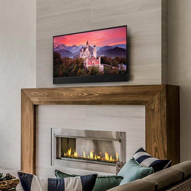 Seura® Black Powder Coat Outdoor Slim TV Wall Mount 3
