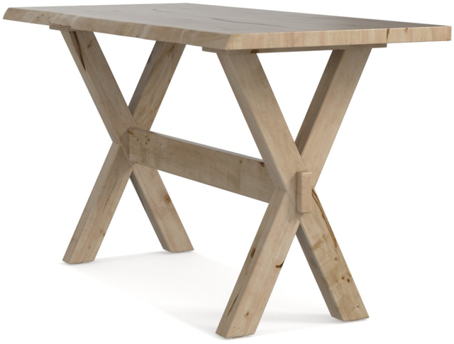 Bassett® Furniture Bench Made Maple Crossbuck 54" Live Edge Desk 2