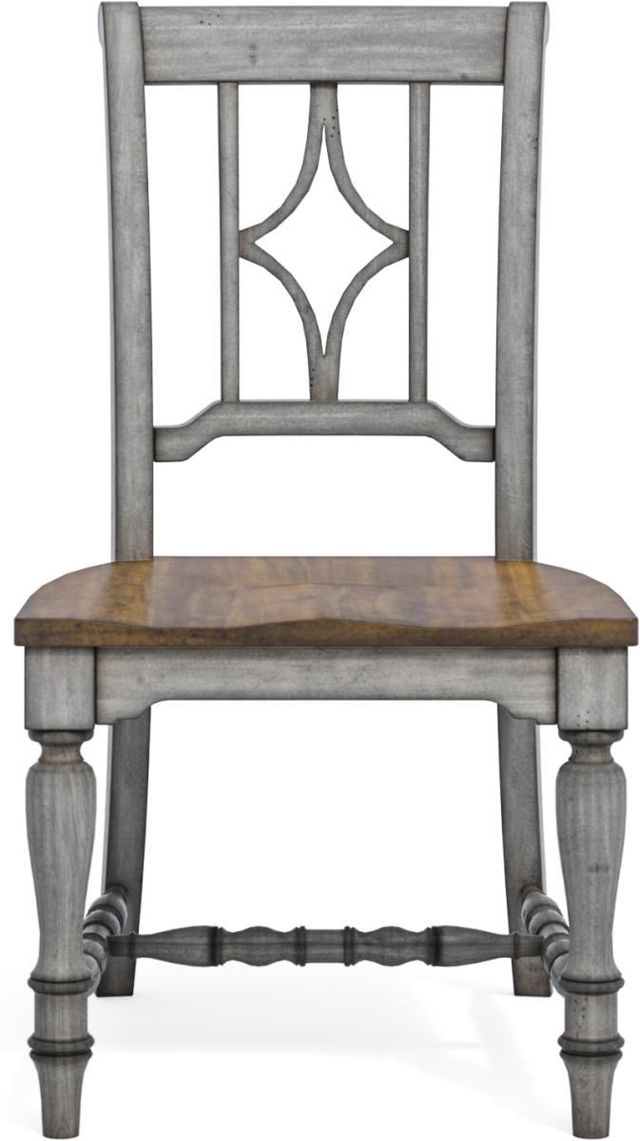 Flexsteel® Plymouth® Distressed Graywash Dining Chair 1
