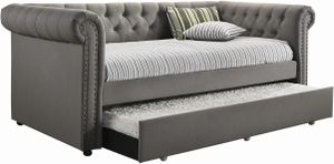 Coaster® Kepner Grey Chesterfield Daybed