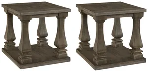 Signature Design by Ashley® Johnelle 2-Piece Weathered Gray End Table Set