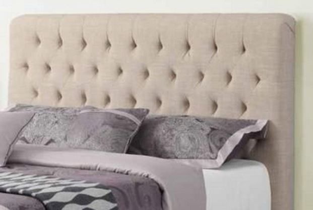 Co aster® Chloe Oatmeal Eastern King Upholstered Bed 2