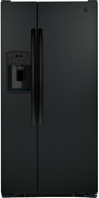 GE® 23.0 Cu. Ft. Black Side-by-Side Refrigerator
