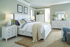 Magnussen® Home Heron Cove Chalk White 3pc Queen Panel Storage Bedroom Group P54941317