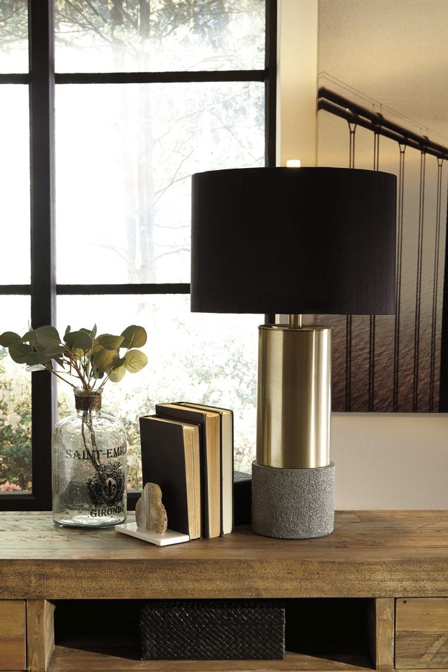 Signature Design by Ashley® Jacek Set of 2 Gray/Brass Table Lamps 1