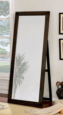 Furniture of America® Rexburg Wire-Brushed Rustic Brown Standing Mirror