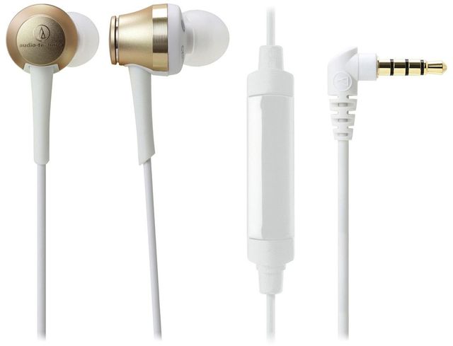 Audio-Technica® Sound Reality Champagne Gold In-Ear High-Resolution Headphones 0