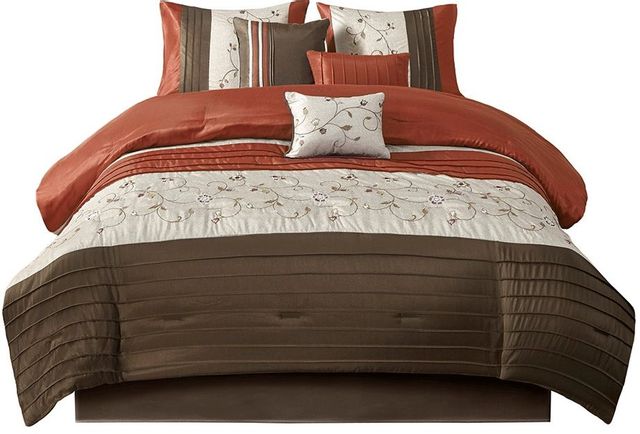 Rust Comforter Set King Burnt Orange Bedding Comforter Sets