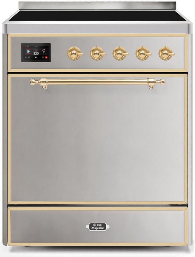 Ilve Majestic Series 30" Stainless Steel Freestanding Induction Range 24