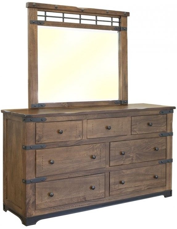 International Furniture Direct Parota Brown Dresser-3