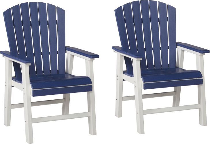 blue and white deck chairs