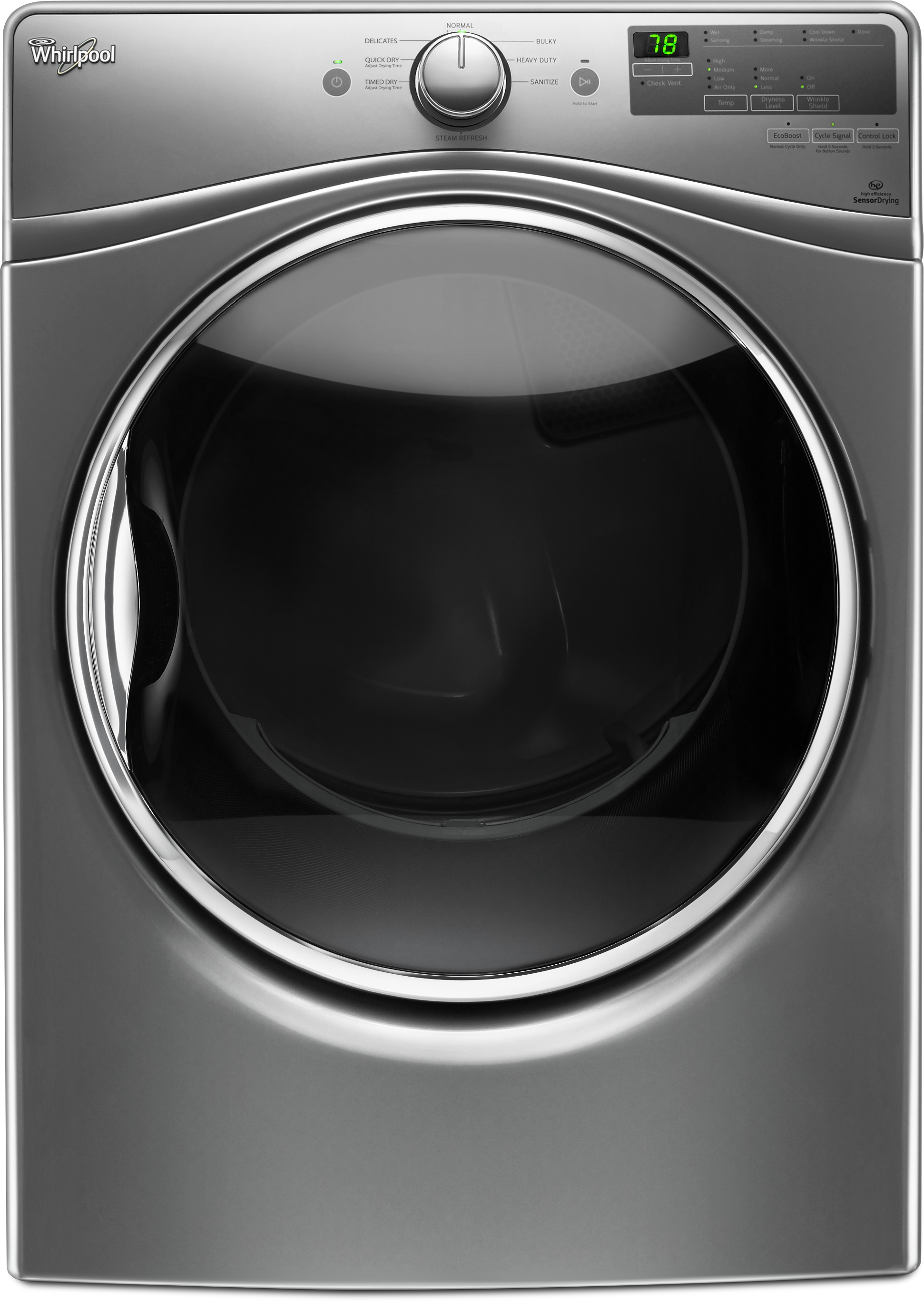 Whirlpool® Front Load Electric Dryer-Chrome Shadow