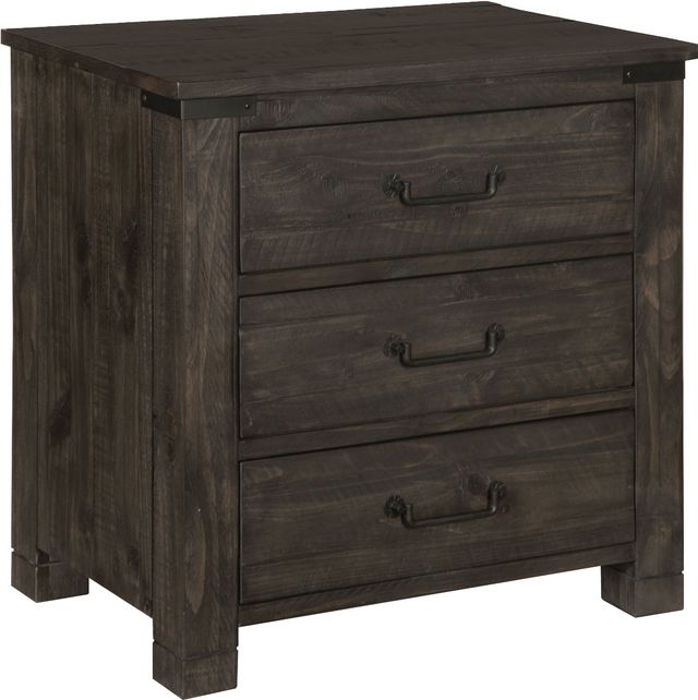 Magnussen Home® Abington Weathered Charcoal Drawer Nightstand-0