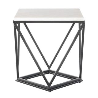 Elements Riko Square Marble End Table