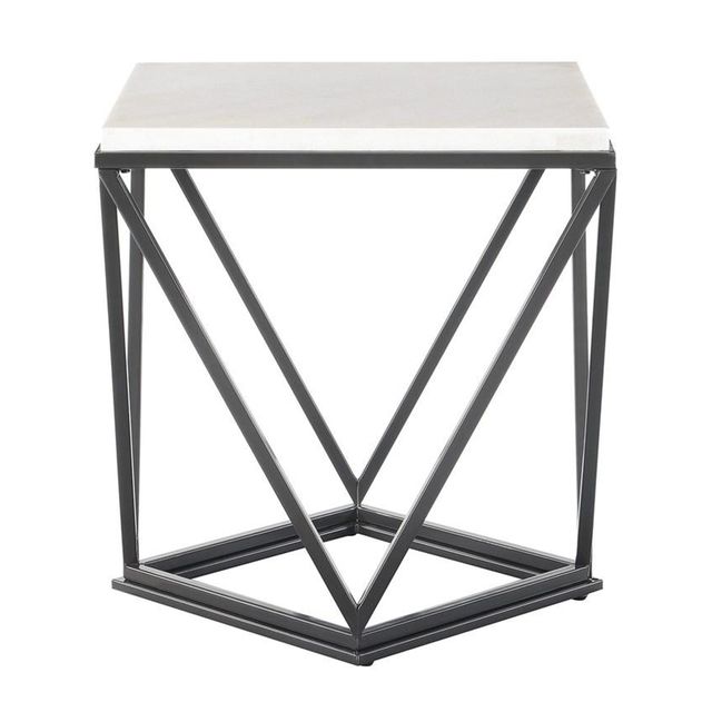 Elements Riko Square Marble End Table-0