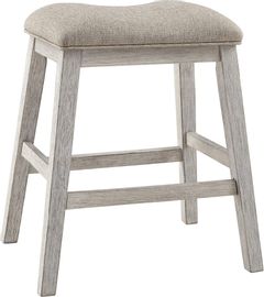 Signature Design by Ashley® Skempton White/Light Brown 24" Counter Height Bar Stool