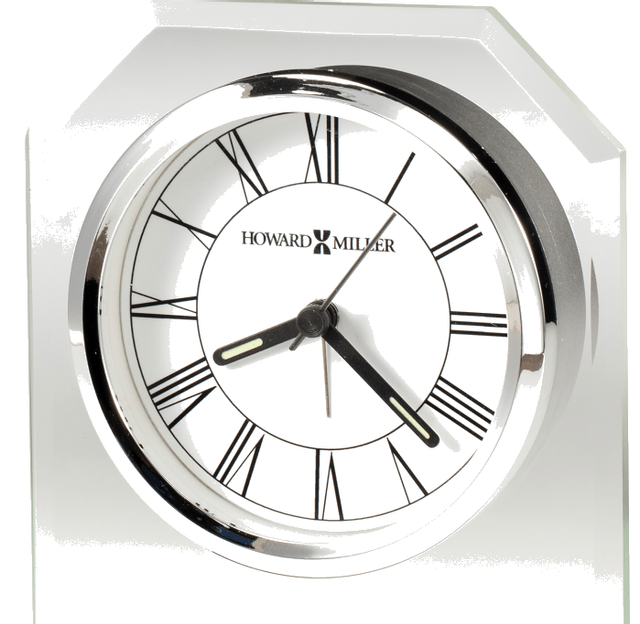 Howard Miller® Emerson Satin Black Tabletop Clock 1