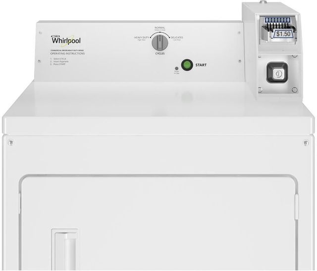 Whirlpool® Commercial 7.4 Cu. Ft. Front Load White Gas Dryer 4