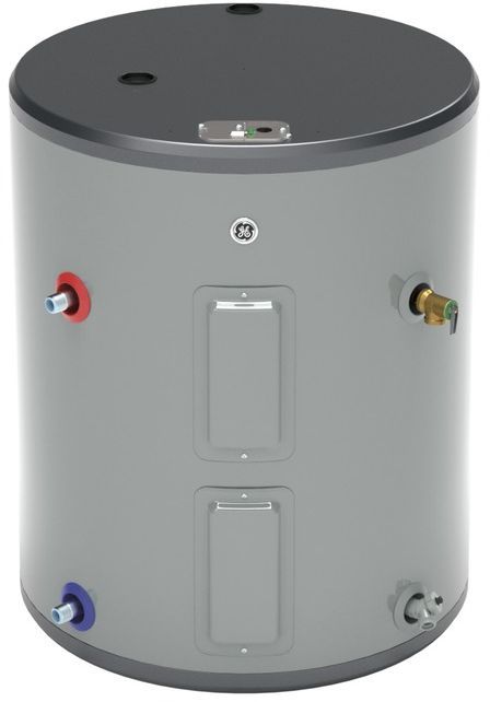 GE® 36 Gallon Diamond Gray Side Port Lowboy Electric Water Heater ...