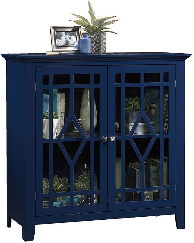 Sauder® Shoal Creek Indigo Blue Display Cabinet-0